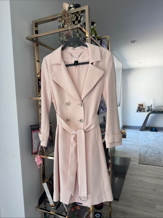 White House Black Market Jackets & Blazers - White House black market Blush Pink Double-Breasted Trench Coat size s